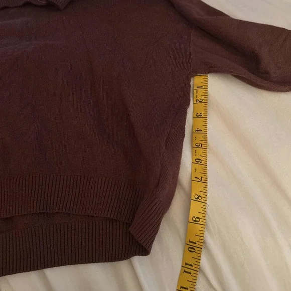 Abercrombie & Fitch Brown Ribbed Crewneck Sweater Unisex Size Large - Picture 5 of 5